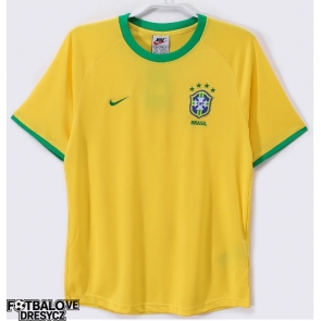 Brazílie 2000 Retro Domácí Dres Krátký Rukáv